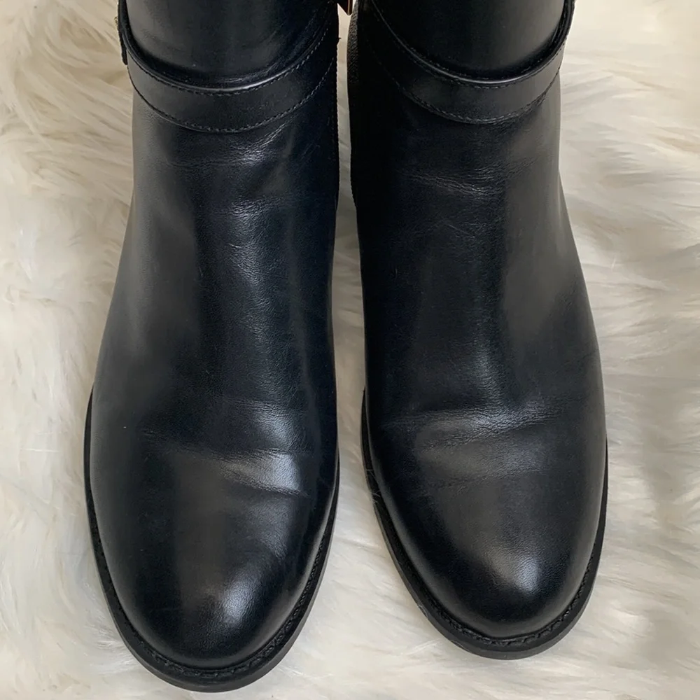 MICHAEL KORS black & brown booties size 6.5 - Picture 3 of 8
